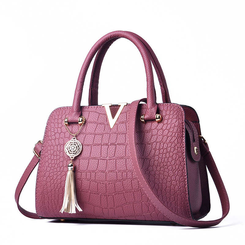 Fashion crocodile bag middle-aged handbag for women