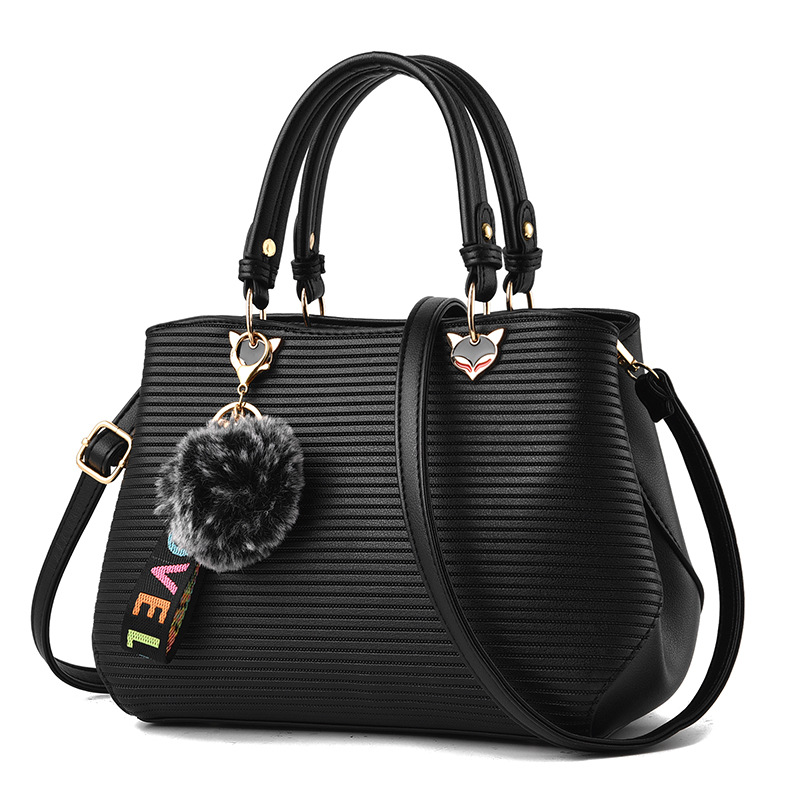 Korean style autumn and winter bag hairball handbag for women